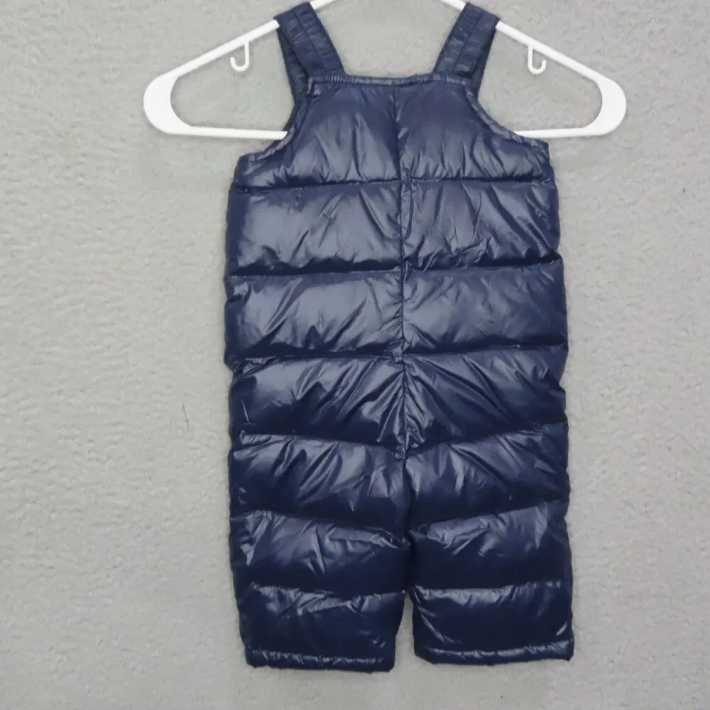 Ralph Lauren Overalls Snowsuit‎ Infant Boys 6M Blue Quilted Zip Puffer Down NEW